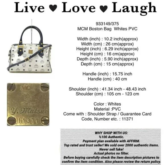 MCM CROSSBODY BAG WHITE PVC 933149 - Picture 2 of 11